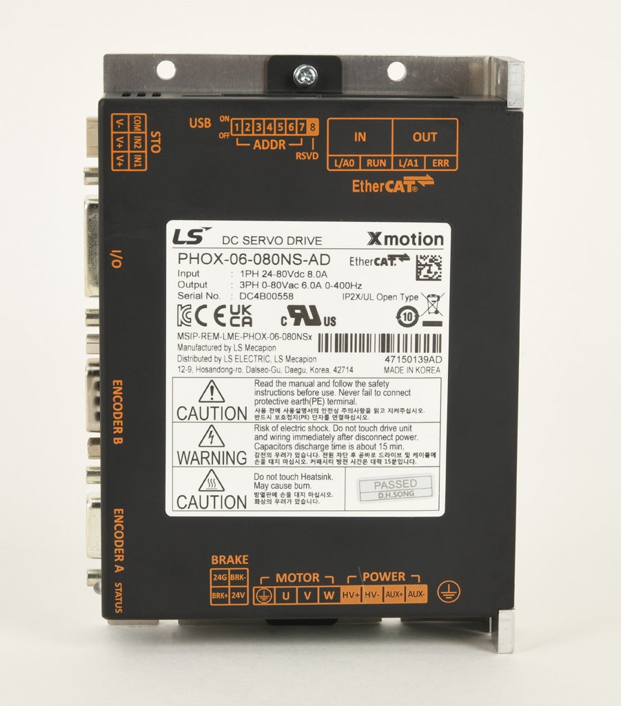 Servo Drive: EtherCAT, 300W, 24-80 VDC (PN# PHOX-06-080NS-AD