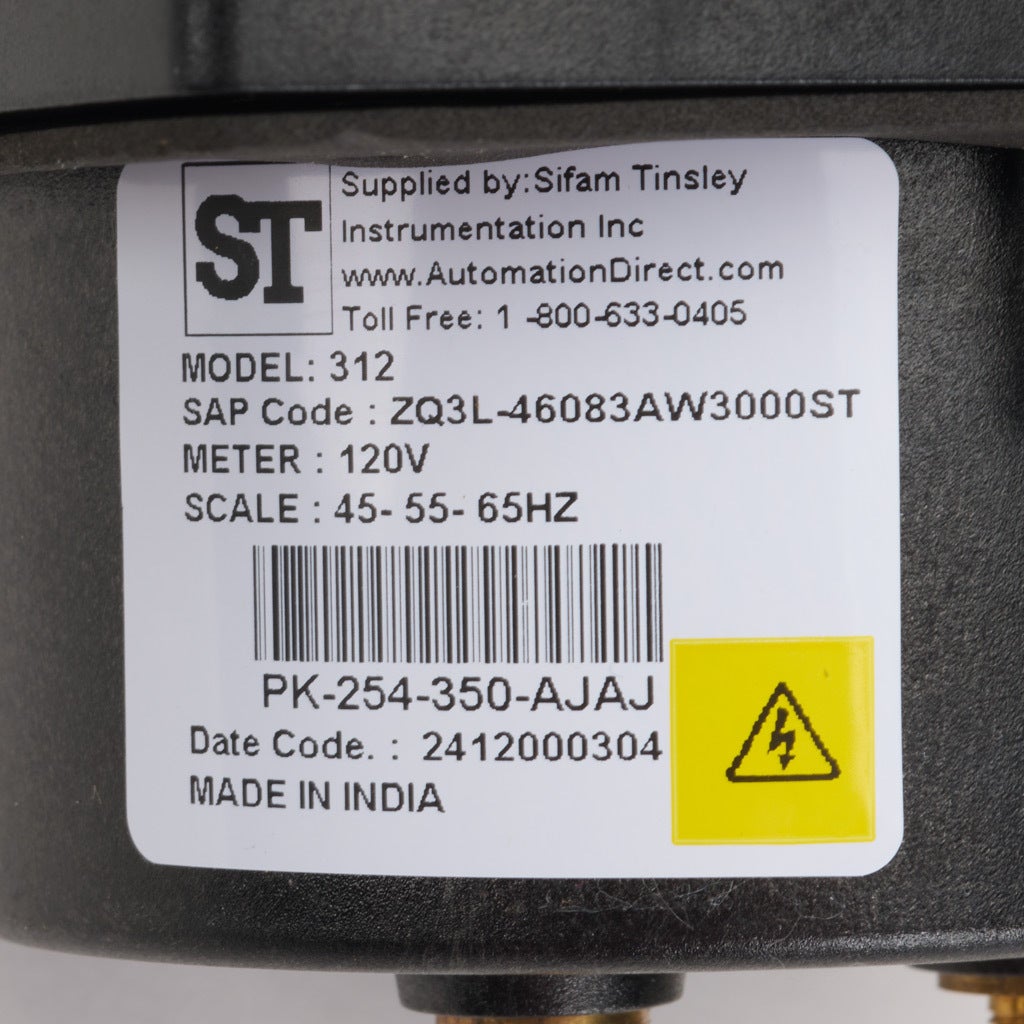 Panel Meter: frequency input, 45-65 Hz (PN# PK-254-350-AJAJ
