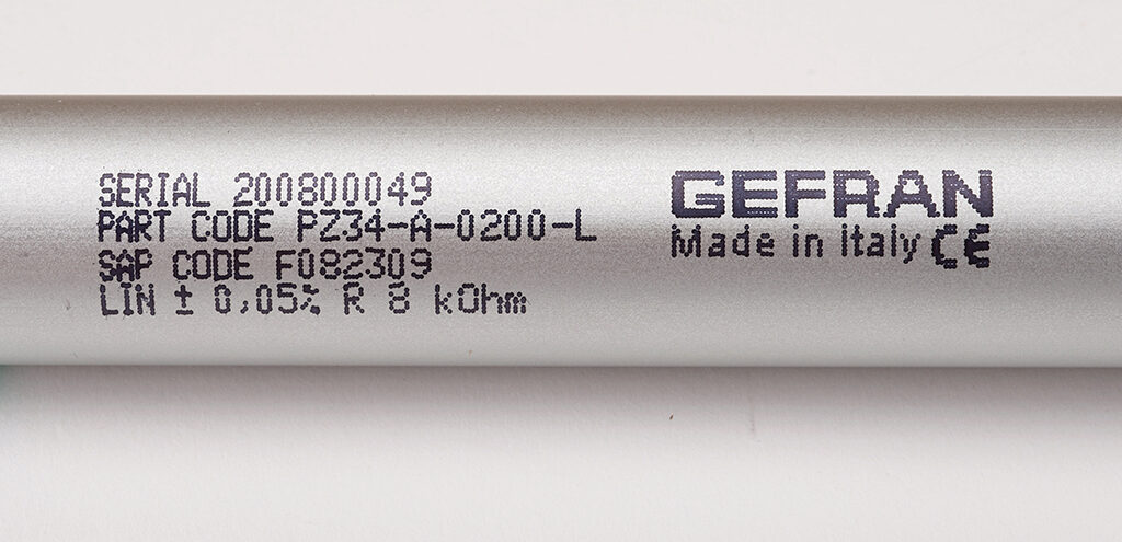 Linear Position Sensor: pivoting slide, 200mm stroke (PN# PZ34-A
