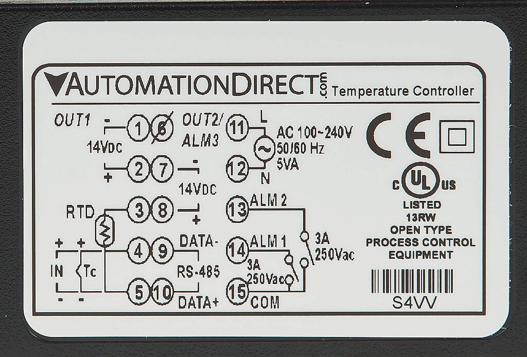 Standard Temperature Controller: current, voltage, RTD or