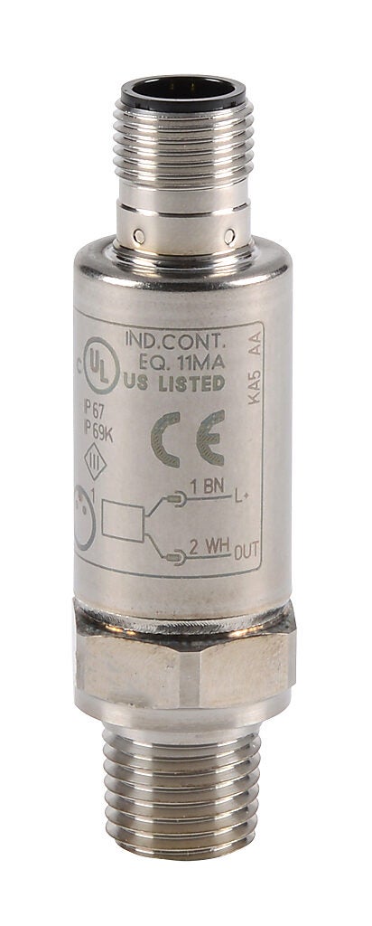Pressure Transmitter: 0 to 500 psig, stainless steel sensing