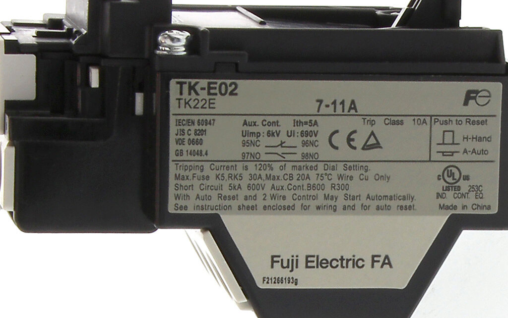 TKA@230】⁠ Thermal Overload Relay: 7.0-11.0A adjustable, for SC-E02x, SC-E03x