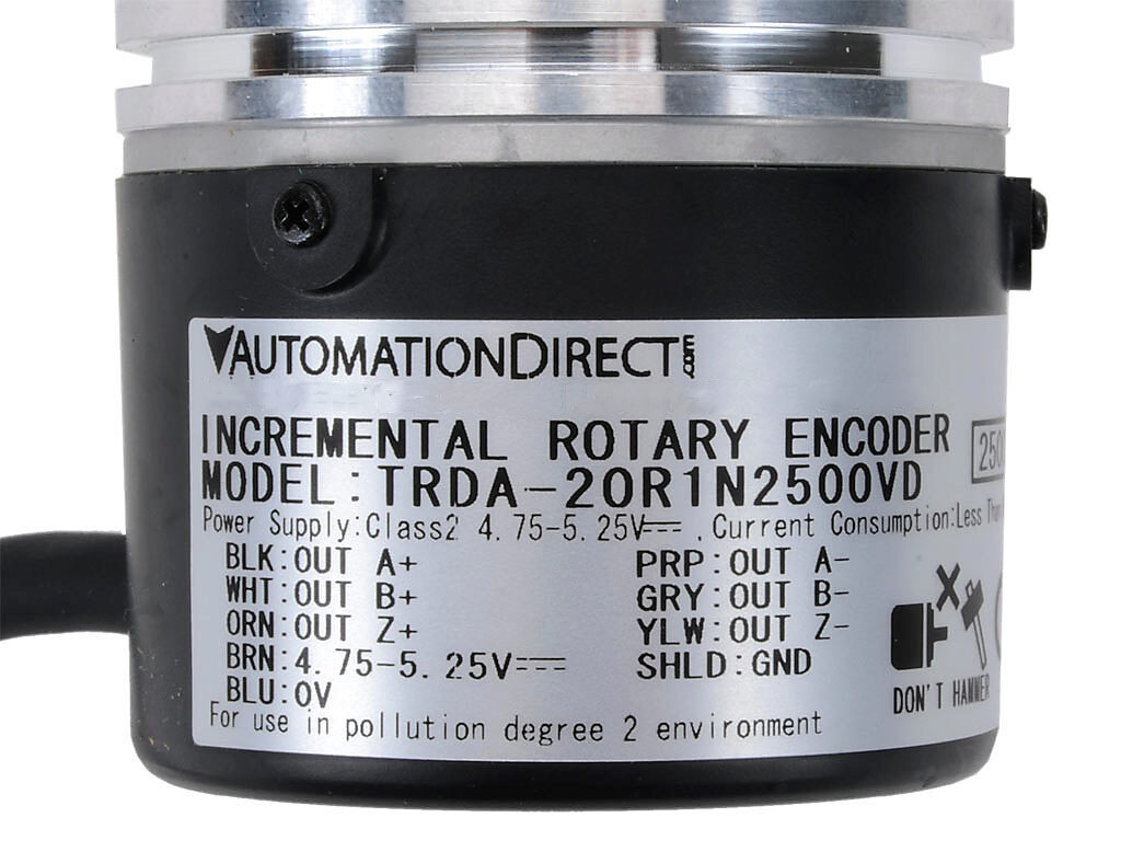 Incremental (quadrature) Rotary Encoder: 2500 ppr (PN# TRDA