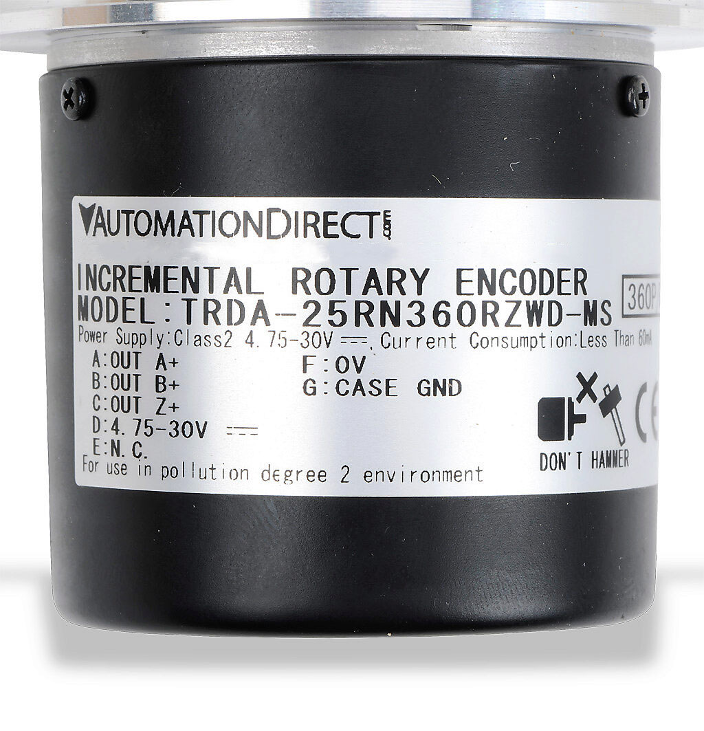Incremental (quadrature) Rotary Encoder: 360 ppr (PN