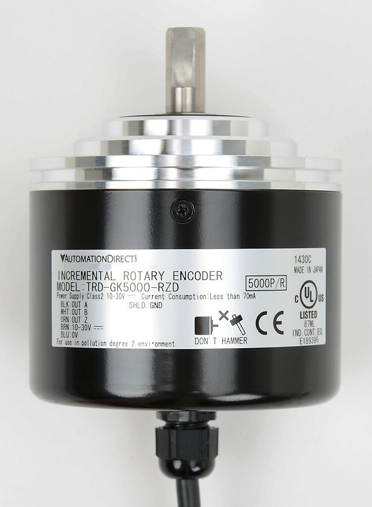Incremental (quadrature) Rotary Encoder: 5000 ppr (PN# TRD-GK5000