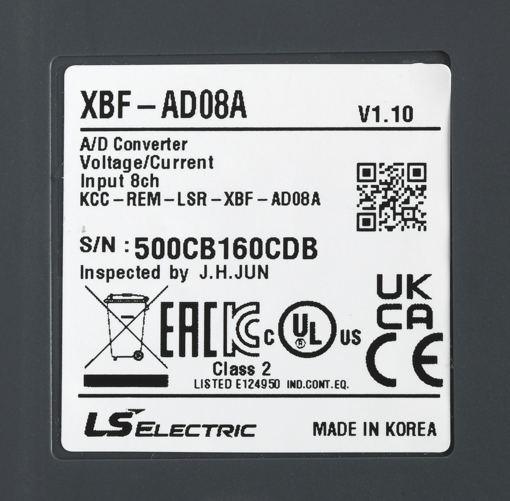 Analog Input Module: 8-ch, current/voltage (PN# XBF-AD08A
