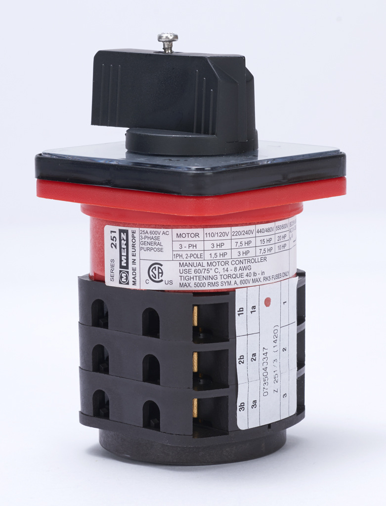 Cam Switch: 3-pole, 25A (PN# Z251-3.H08B) | AutomationDirect