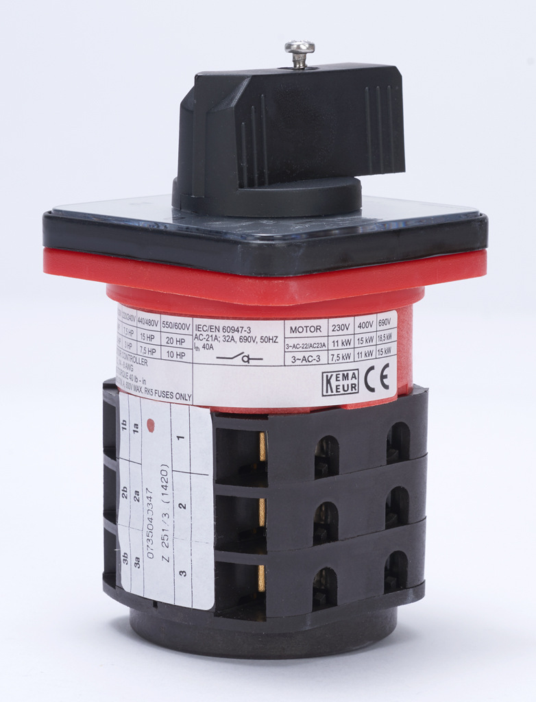 Cam Switch: 3-pole, 25A (PN# Z251-3.H08B) | AutomationDirect