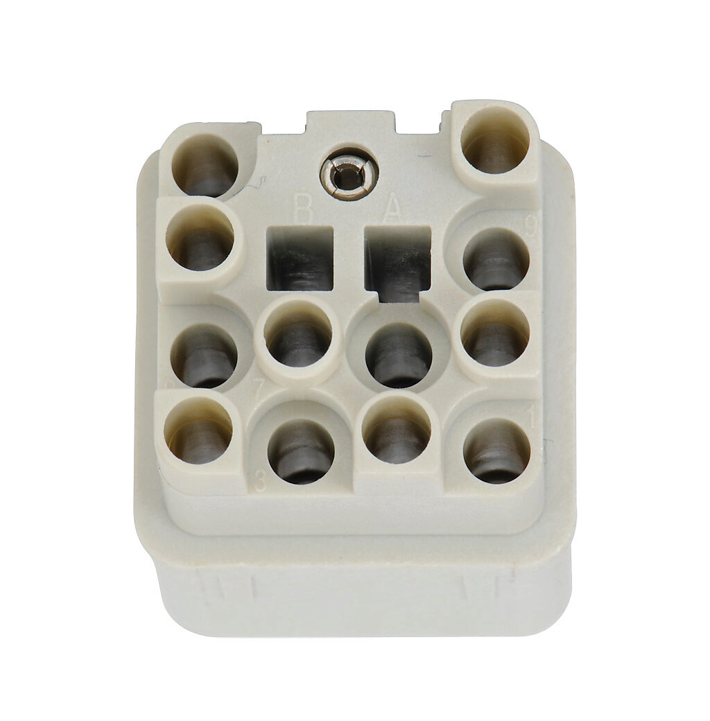 Female Insert: 12-pole, 10 amp, for ZIPport multi-wire housings