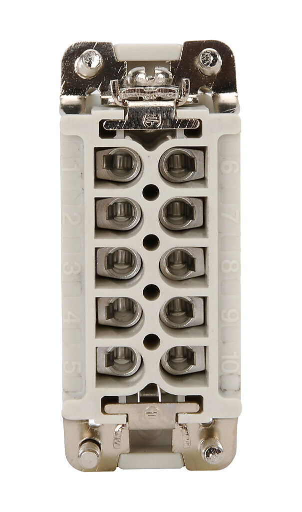 Female Insert: 10-pole, 16 amp, for ZIPport multi-wire housings