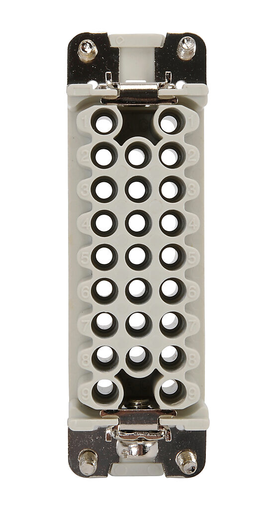 Female Insert: 25-pole, 10 amp, for ZIPport multi-wire housings
