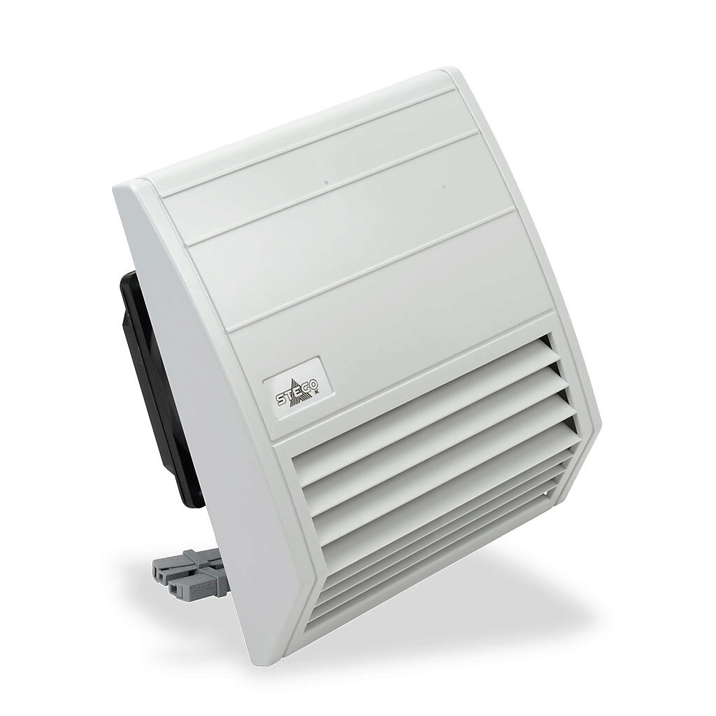 Enclosure Fan Assembly: intake, 69 CFM, 120 VAC operating voltage