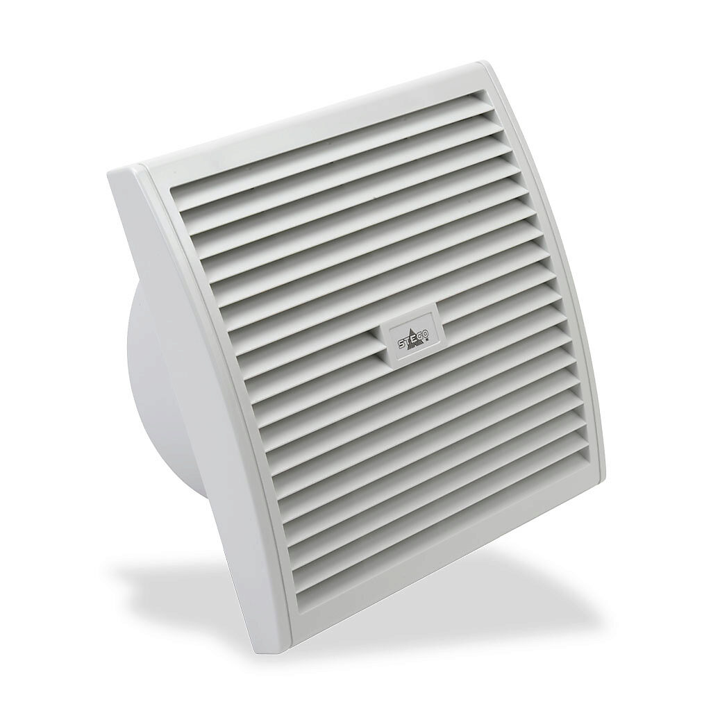 Enclosure Fan Assembly: intake, 372 CFM, 120 VAC operating voltage