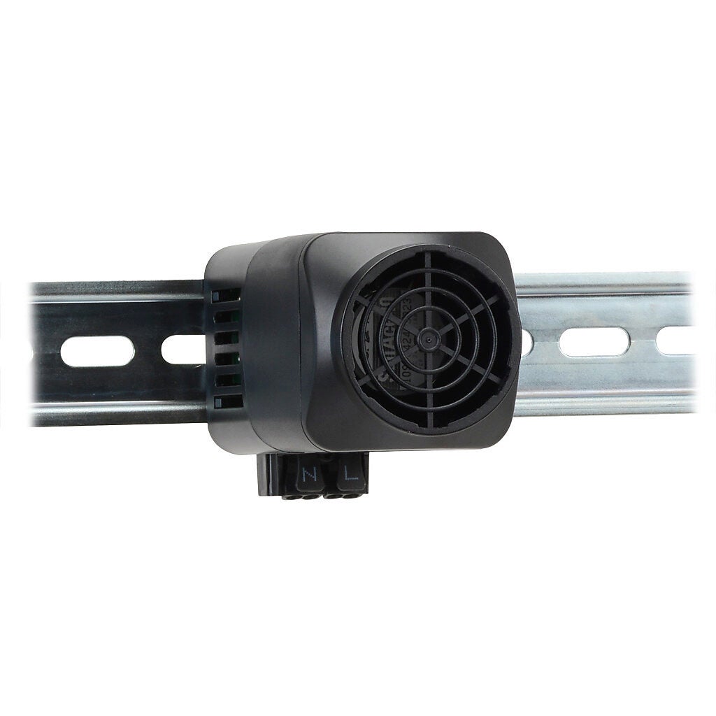 Compact Directional Cooling Fan: 35mm DIN rail mount, for precise