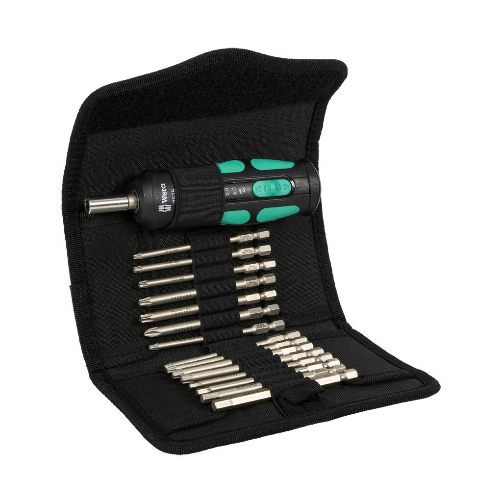 Wera Multi-bit Adjustable Torque Screwdriver: 16 pieces (PN