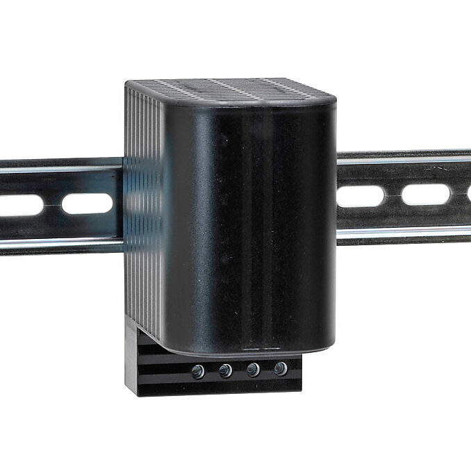 Enclosure Heater: 100W heating capacity, touch-safe PTC resistor