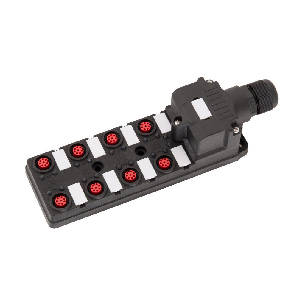 IDEM Junction Block: 8 ports, 8-pin M12 sockets (PN# 140213
