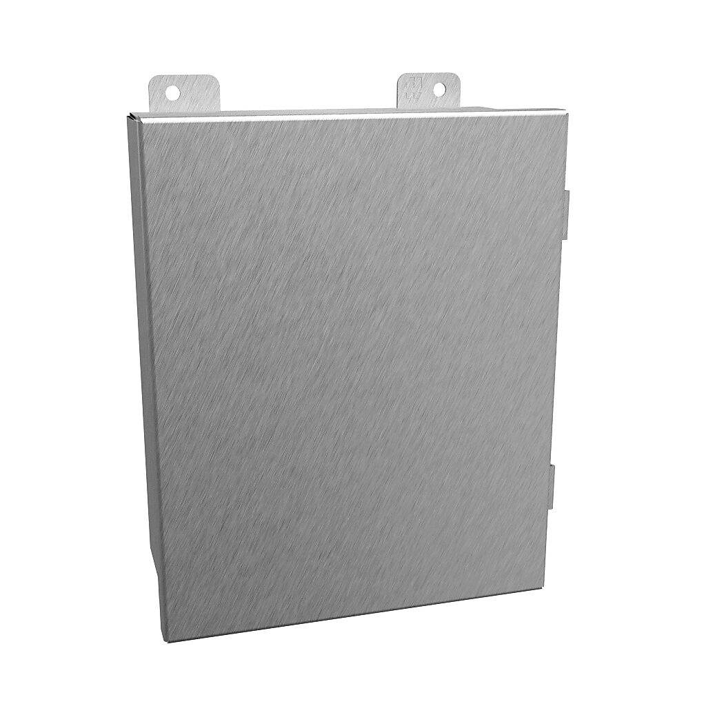 Enclosure: 10 x 8 x 4in, wall mount, 304 stainless steel (PN