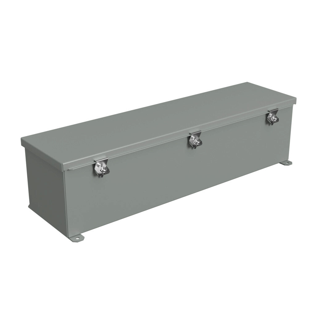 Wiring Trough: NEMA 1/4/12, 6 x 6 x 24in (HxDxL) (PN# 1486D24
