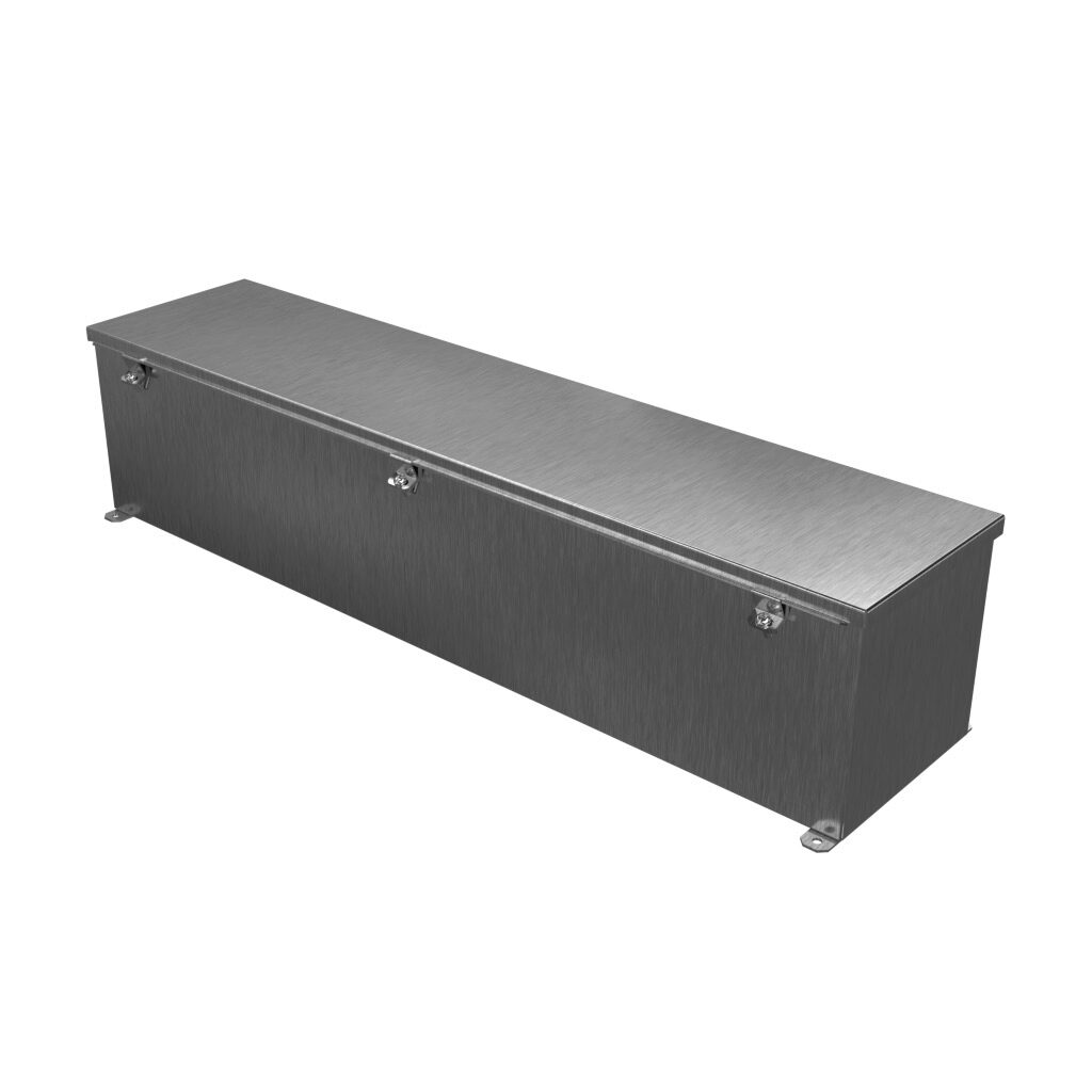 Wiring Trough: NEMA 1/4/4X/12, 8 x 8 x 36in (HxDxL) (PN# 1486E36SS