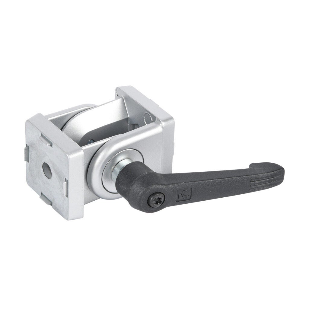 FATH Pivot Joint with Locking Handle: silver, for T-slotted rail