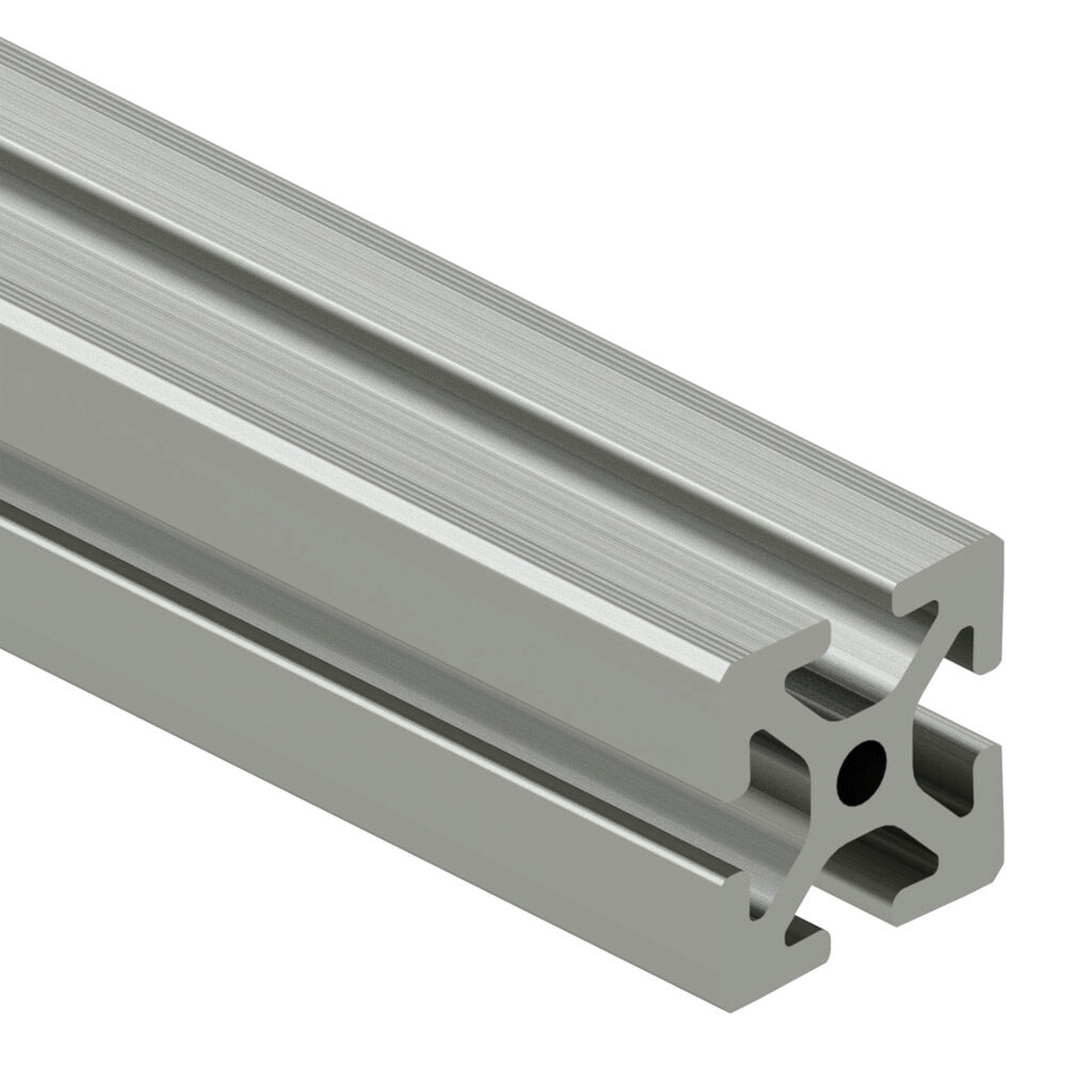 ttt32 15 Series T-slotted Rail: standard, silver, 1.5 x 1.5in profile