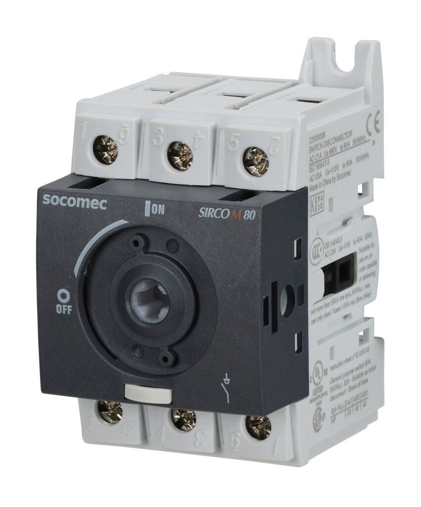 Disconnect Switch: 3-pole, 80A (PN# 22003008) | AutomationDirect
