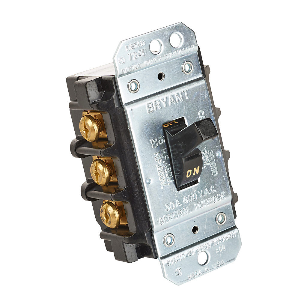 Manual Motor Controller: 30A, 3-pole, 20hp (PN# 30003D