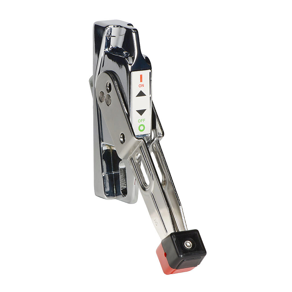 Flange Handle: lever, chrome (PN# 37299003) | AutomationDirect