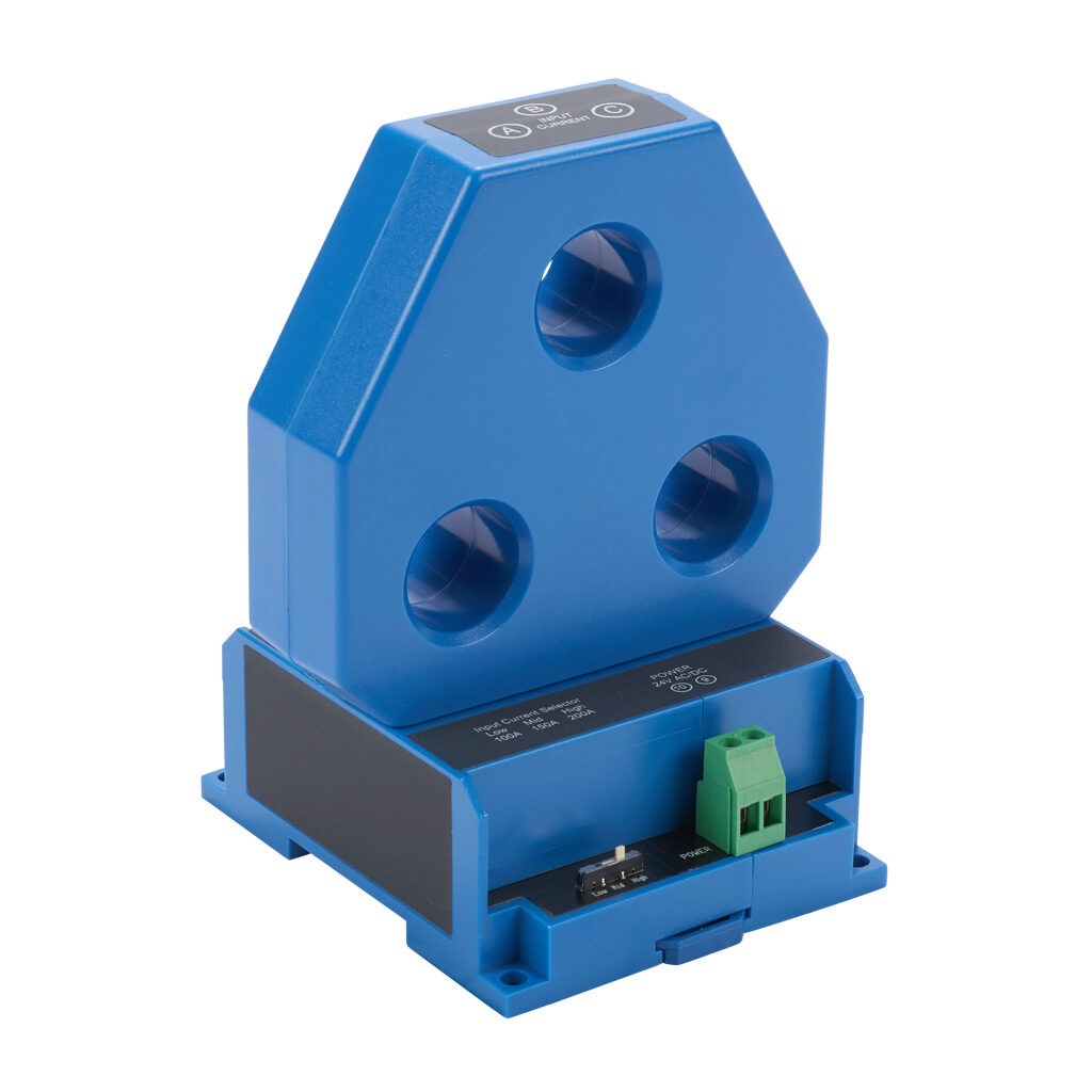 AC Current Transducer: 3-phase, fixed core, 0-100, 0-150, or 0