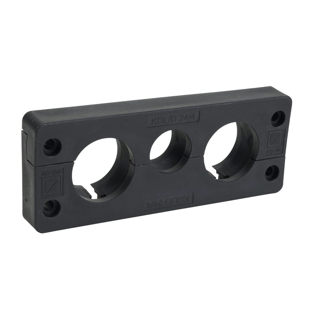 Cable Entry System Frame: black, (1) medium and (2) large opening