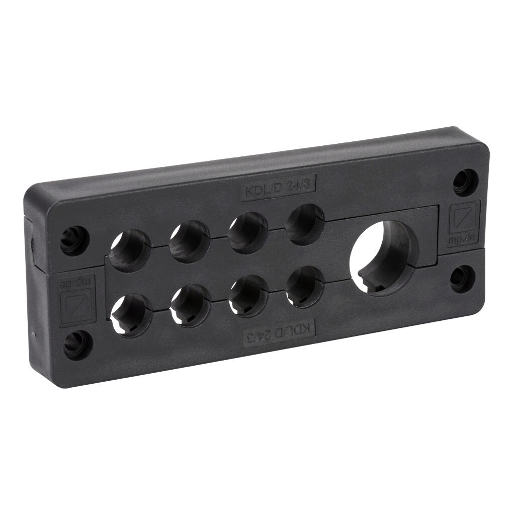 Cable Entry System Frame: black, (8) small and (1) medium opening