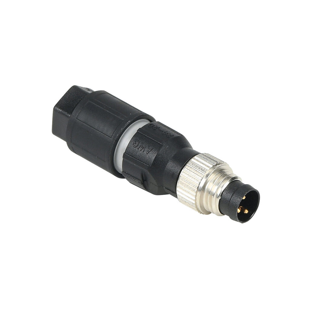 メジャー Connector: 3-pin M8 axial male A-coded, 24-20 AWG (PN# 7000-08325