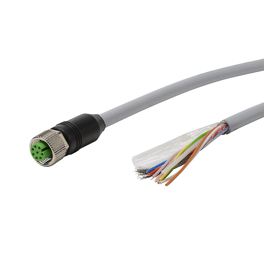 Connection Cable: 32.8ft/10m, M12 axial female to pigtail (PN