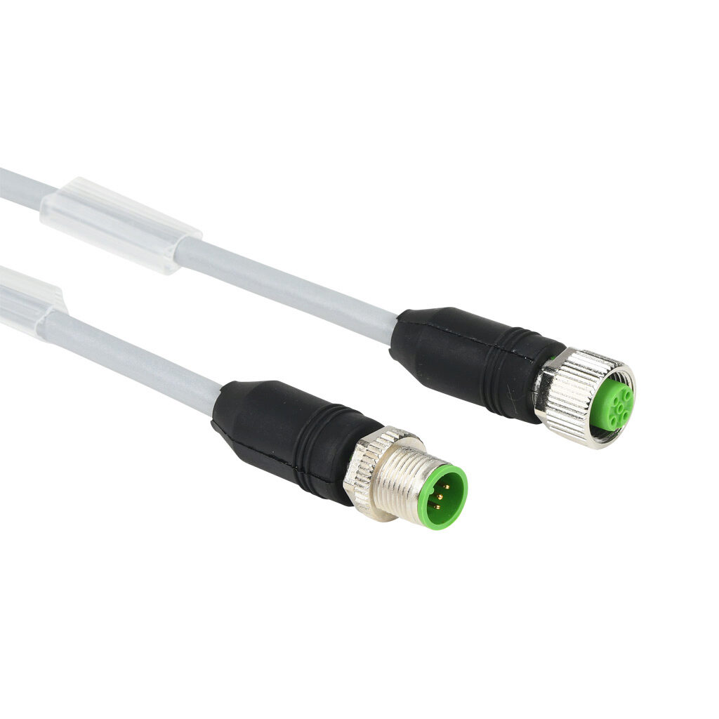 Connection Cable: 16.4ft/5m, M12 axial male A-coded to M12 axial