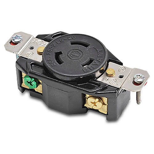 やふたろう Industrial Heavy Duty Single Locking Receptacle: 20A, 250 VAC (PN