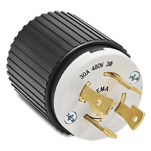 Industrial Heavy Duty Locking Plug: 30A, 480 VAC (PN# 71630NP
