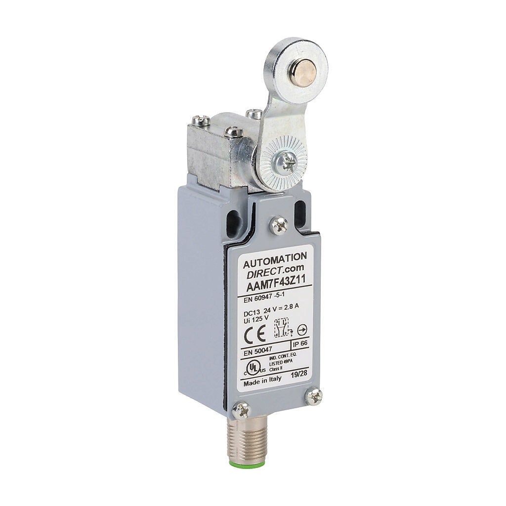 Limit Switch: side rotary lever with 18mm metal roller (PN