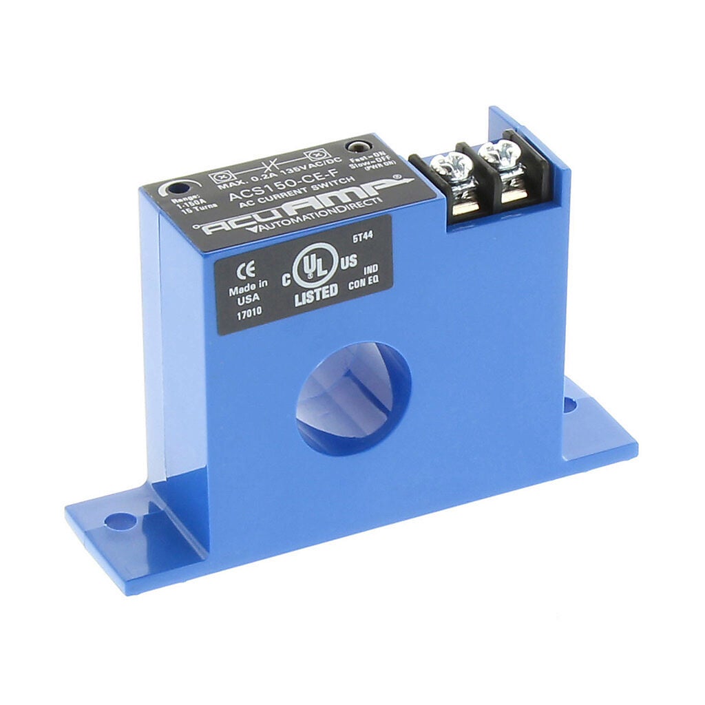 AC Current Switch: fixed core, 1-150A sensing range (PN# ACS150-CE