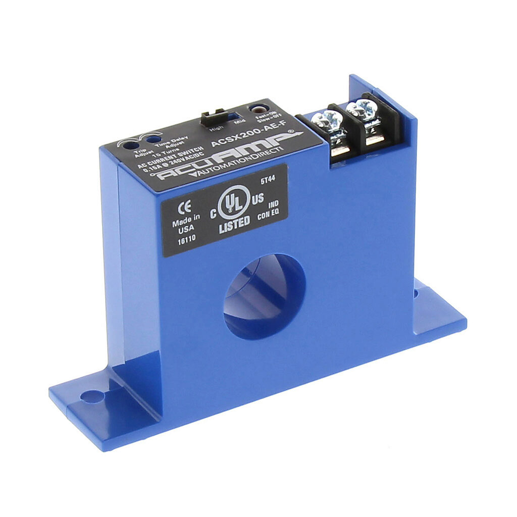 AC Current Switch: fixed core, 1.5-12, 12-55, or 55-175A