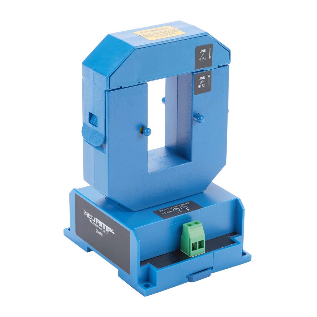 AC Current Transducer: 1-phase, split core, 0-400A sensing range