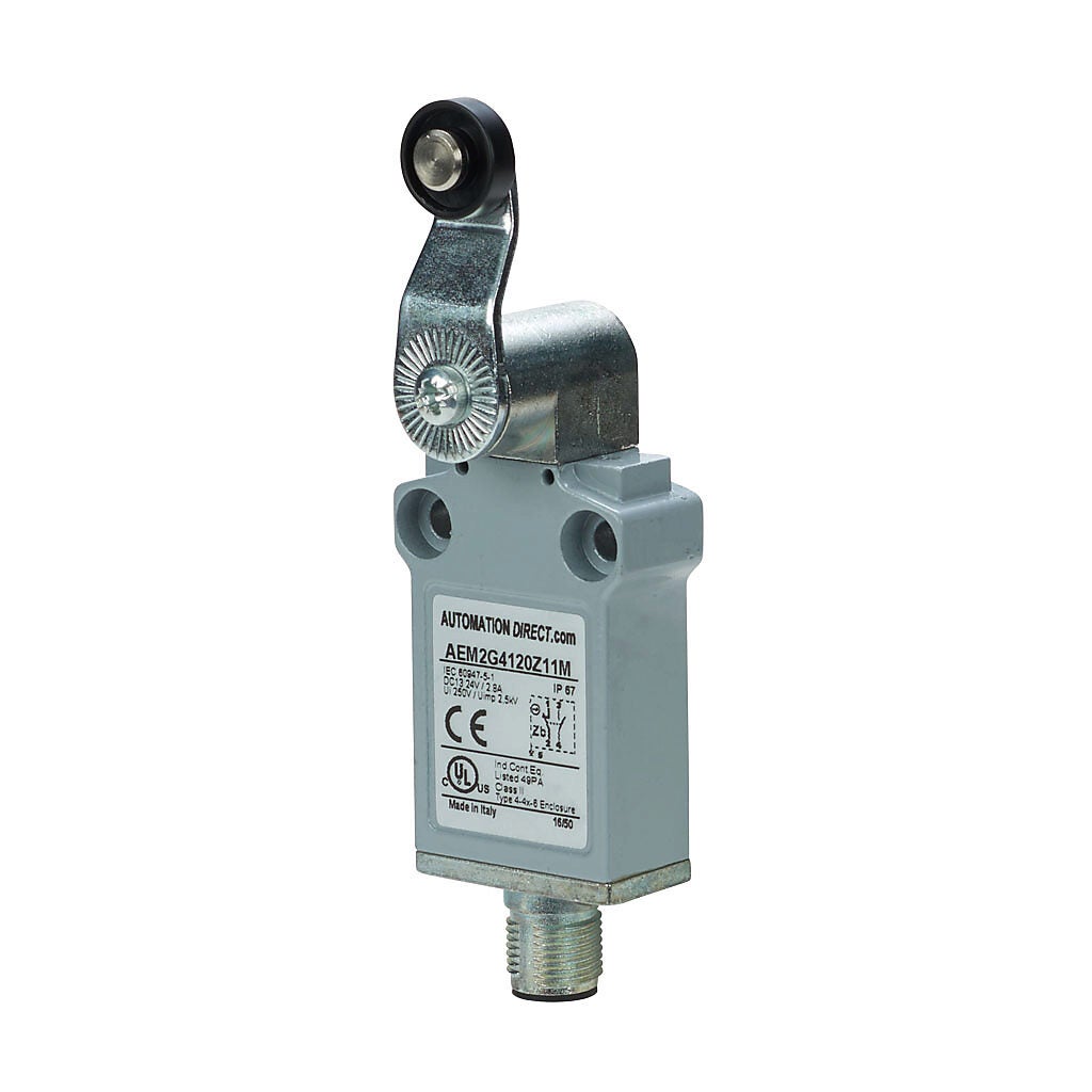 Limit Switch: side rotary lever with 14mm nylon roller (PN