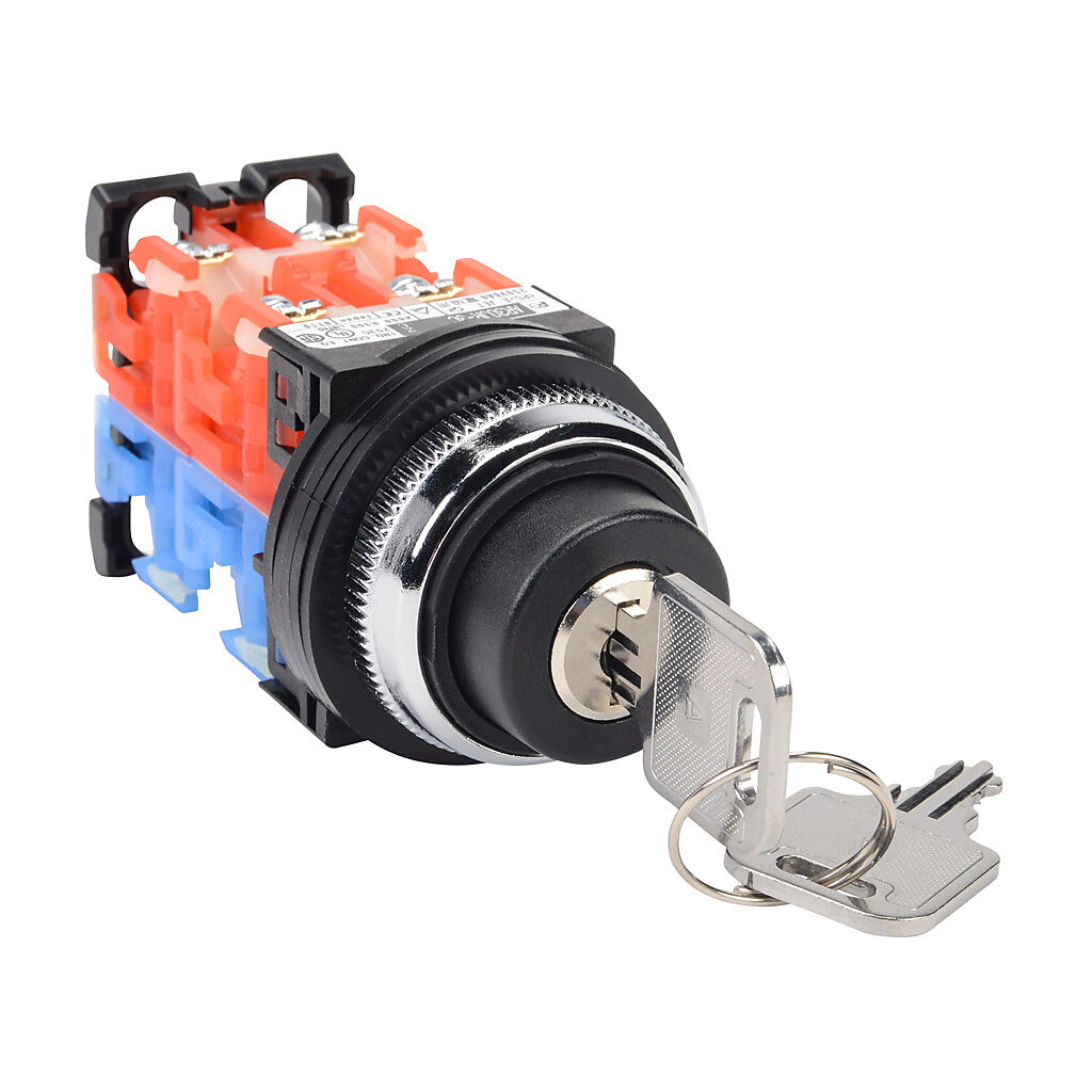 Selector Switch: maintained, 30mm, 3-pos, key operator (PN# AR30JR