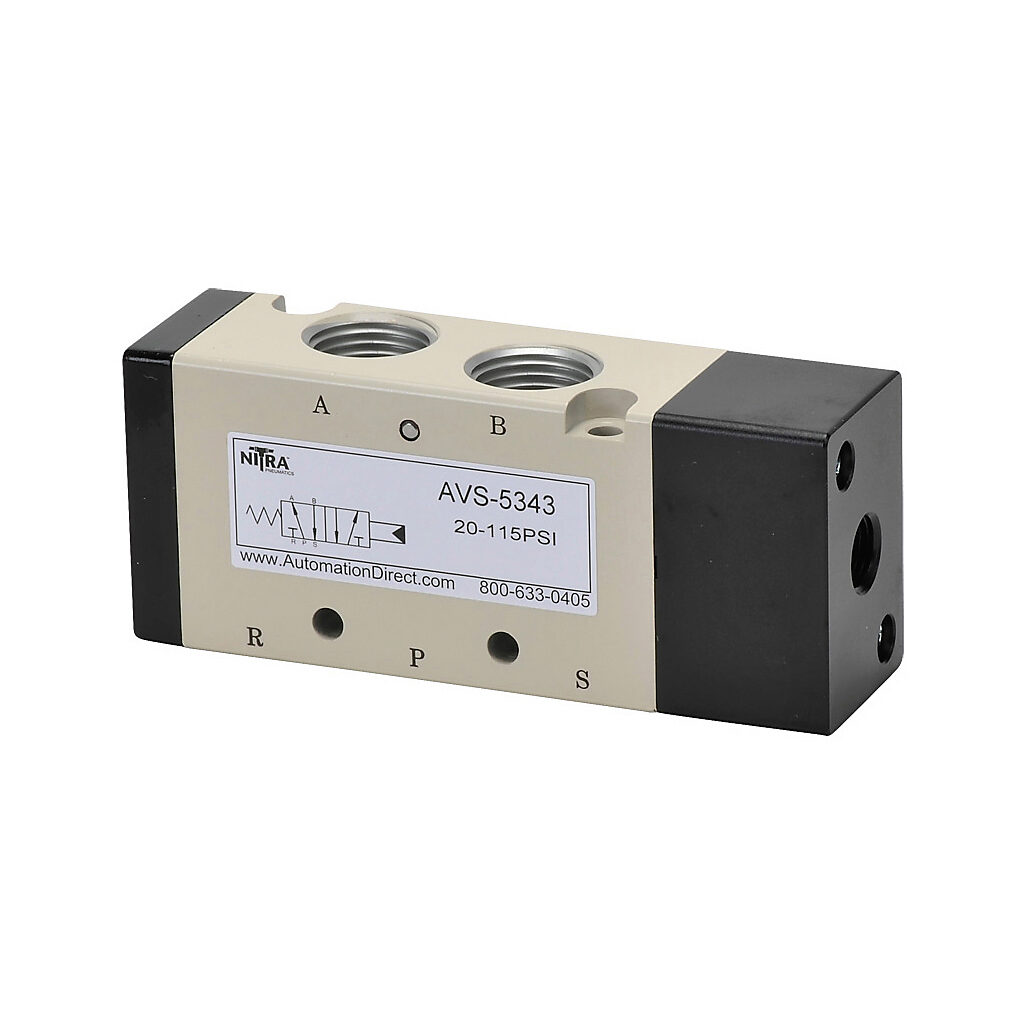 Pilot Valve: air, 5-port (4-way) (PN# AVS-5343) | AutomationDirect
