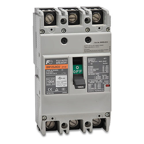 Molded Case Circuit Breaker: 100A, characteristics, 125A frame (PN