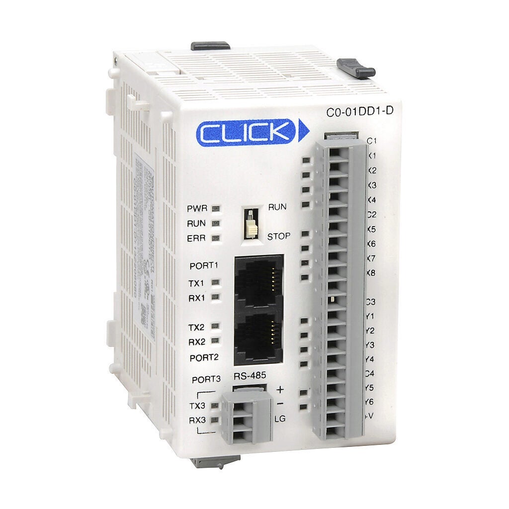 CLICK PLC: 8-pt in, 6-pt out, serial ports, (programmable logic