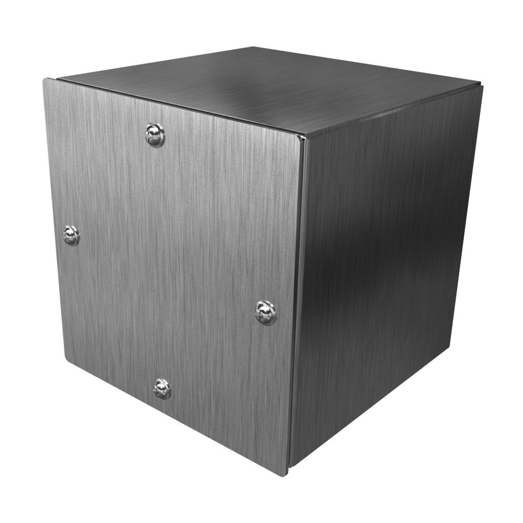 Enclosure: 6 x 6 x 6in, wall mount, 304 stainless steel (PN