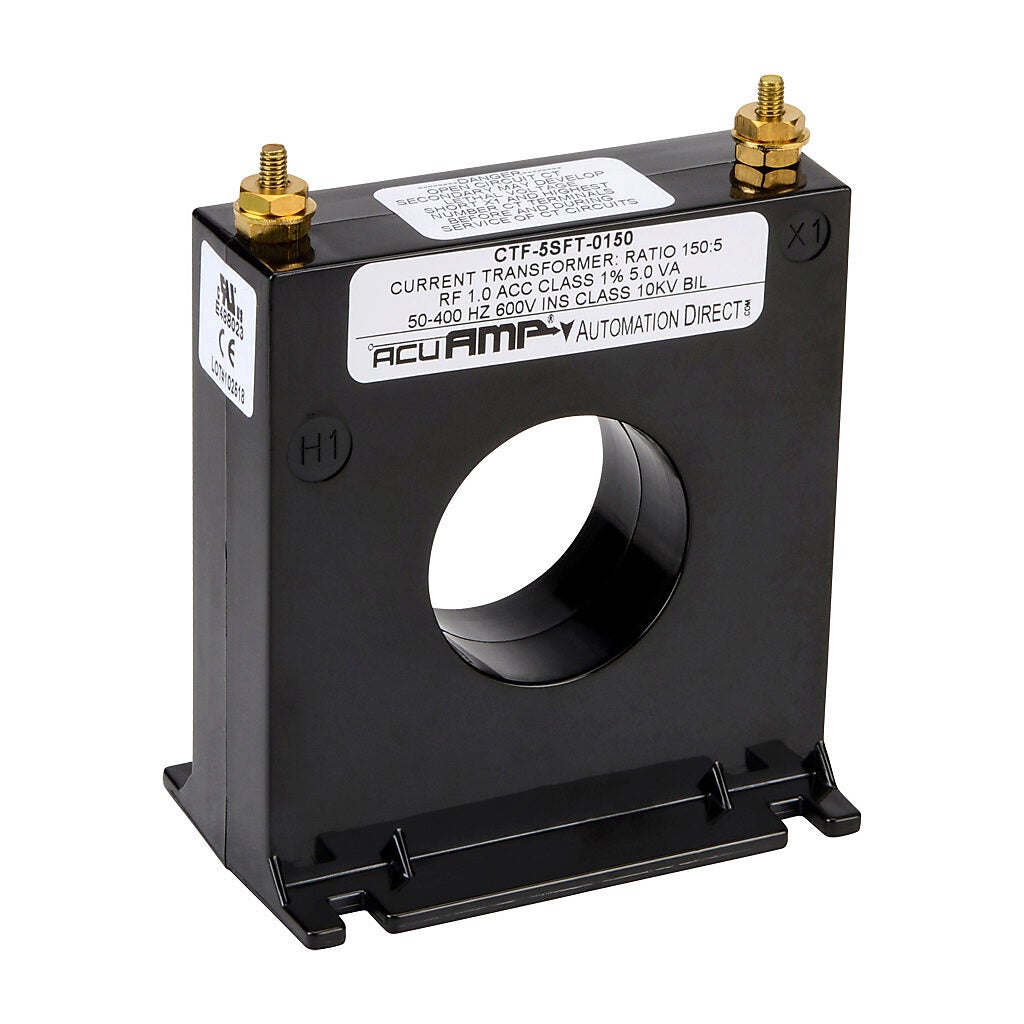 AC Current Transformer: solid core, 150A primary (PN# CTF-5SFT