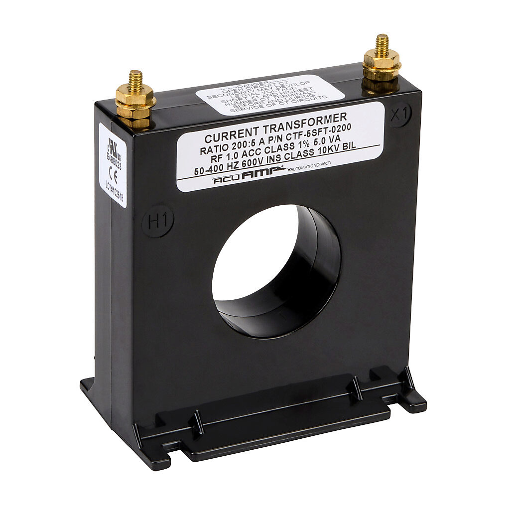 AC Current Transformer: solid core, 200A primary (PN# CTF-5SFT