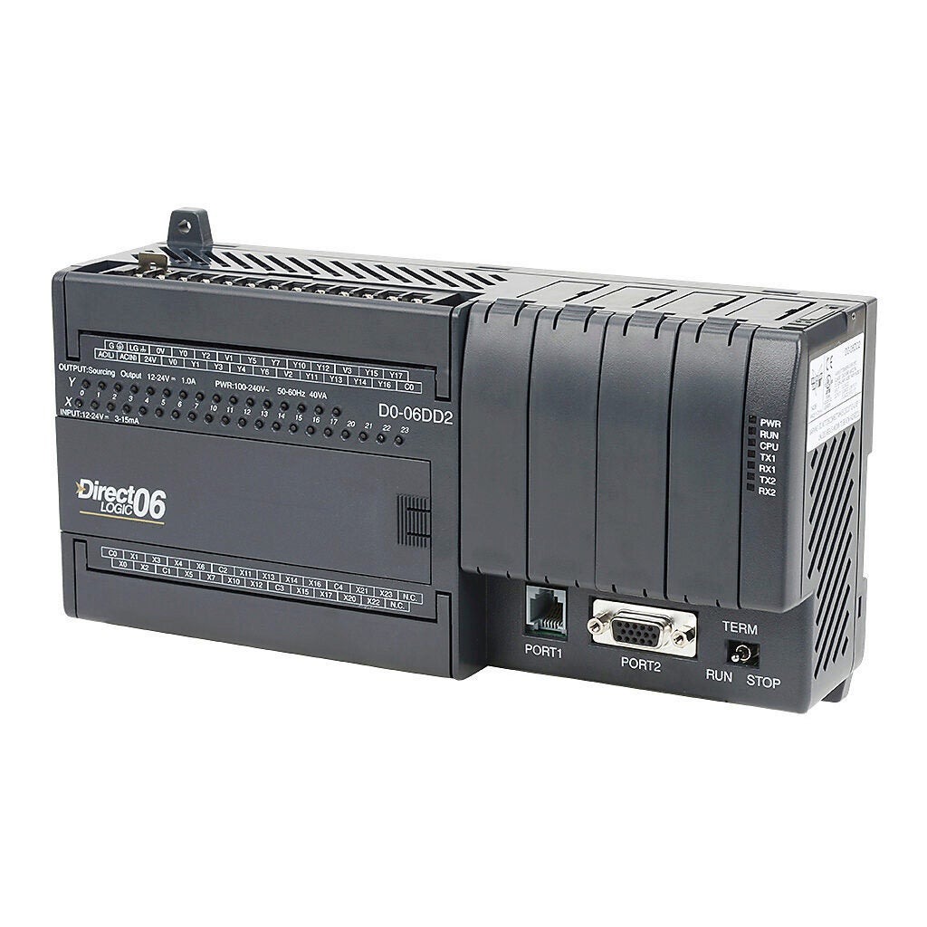 DirectLOGIC PLC: 20-pt in, 16-pt out, serial ports, (programmable